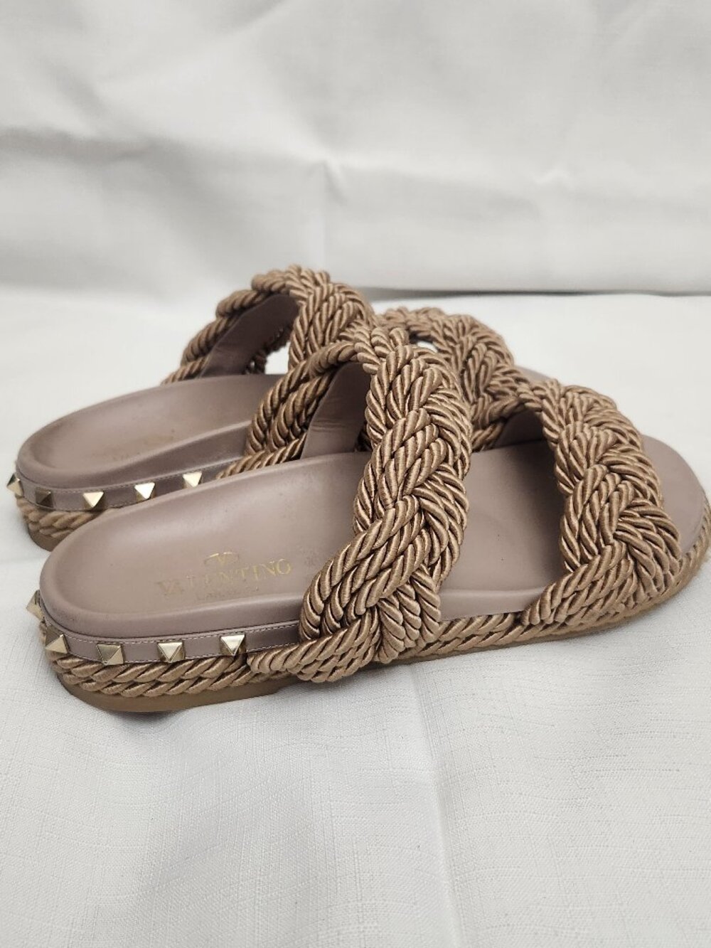 Valentino Garavani Torchon Braided Rockstud Sandals (Size 37) - Picture 3 of 5